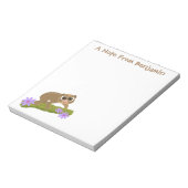 Bloc-note Joli lenteur loris sur dessin de branche (Tourné)