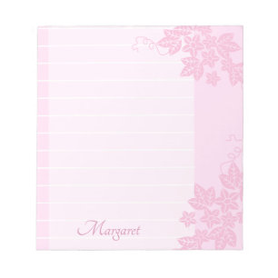 Bloc-note Joli lin floral rose