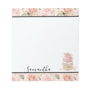 Bloc-note Joli Macarons Rose