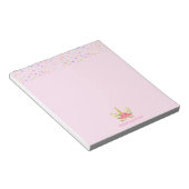 Bloc-note Joli Magic Licorne & Étoiles sur Rose Clair (Incliné)
