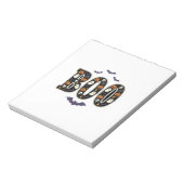 Bloc-note Joli modèle de citrouille fantôme Boo Halloween (Tourné)