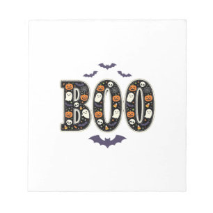 Bloc-note Joli modèle de citrouille fantôme Boo Halloween