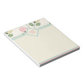 Bloc-note Joli monogramme de cadre floral (Incliné)