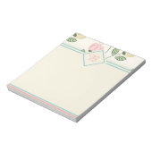 Bloc-note Joli monogramme de cadre floral (Tourné)