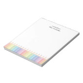 Bloc-note Joli mot de la part du professeur arc-en-ciel bloc (Tourné)