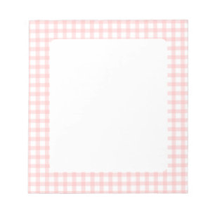 Bloc-note Joli motif carreaux rose rétro