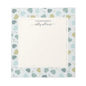 Bloc-note Joli Motif Feuille vert du bureau de (Devant)