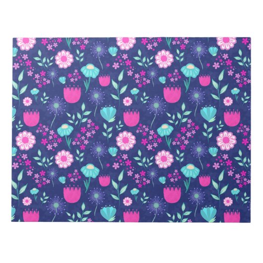 Bloc-note Joli motif floral de fond (Devant)