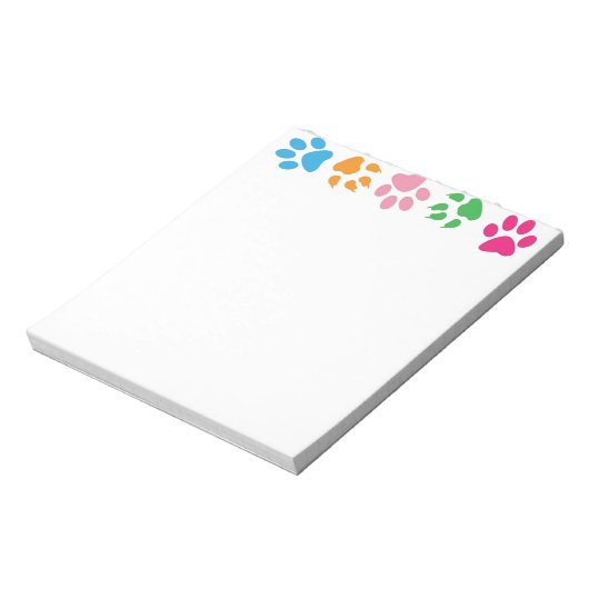 Bloc-note Joli Motif Paw coloré (Tourné)