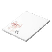 Bloc-note Joli Nœud Rose (Tourné)