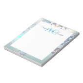 Bloc-note Joli nom personnalisé monogramme bleu (Tourné)