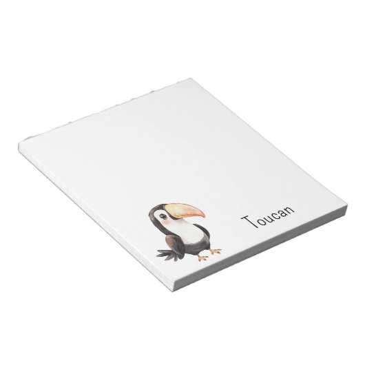 Bloc-note Joli oiseau toucan animal (Incliné)