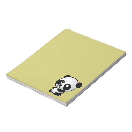Bloc-note Joli ours de panda blanc et noir (Tourné)