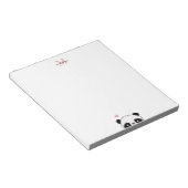 Bloc-note Joli Panda Blush Pink Monogramme Script (Incliné)