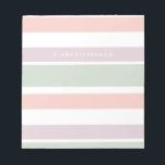 Bloc-note Joli pastel motif rose-vert violet rayures<br><div class="desc">Motif coloré.</div>