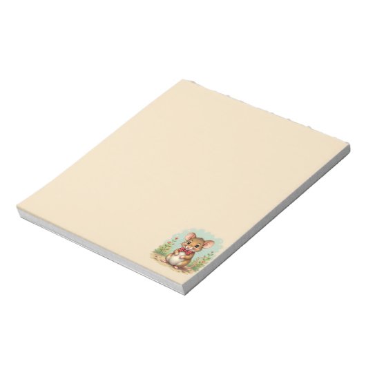 Bloc-note Joli petit souris mignon avec cravate (Tourné)