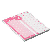 Bloc-note Joli Pois rose et blanc (Incliné)