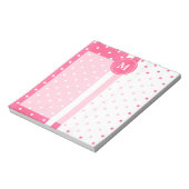 Bloc-note Joli Pois rose et blanc (Tourné)