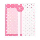 Bloc-note Joli Pois rose et blanc (Devant)