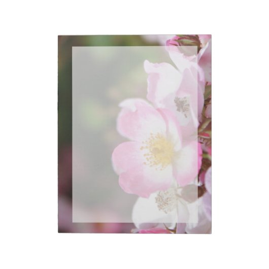 Bloc-note joli rose fleur rose sauvage pour dames (Tourné)