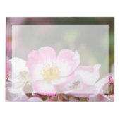 Bloc-note joli rose fleur rose sauvage pour dames (Devant)