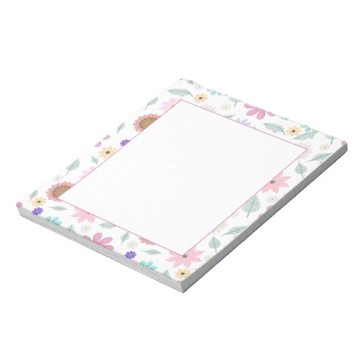 Bloc-note Joli rose Fleurs Super Design rétro (Tourné)