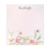 Bloc-note Joli rose rose floral (Devant)