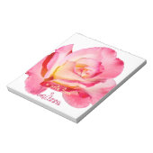 Bloc-note Joli rose rose personnalisée (Tourné)