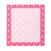 Bloc-note Joli sapin de Noël motif pastel et rose chaud (Devant)