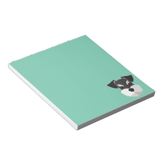 Bloc-note Joli Schnauzer de dessin animé ! (Incliné)