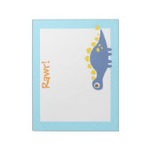 Bloc-note Joli Stégosaure Bleu Dinosaure Pour Enfants (Tourné)