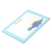 Bloc-note Joli Stégosaure Bleu Dinosaure Pour Enfants (Incliné)