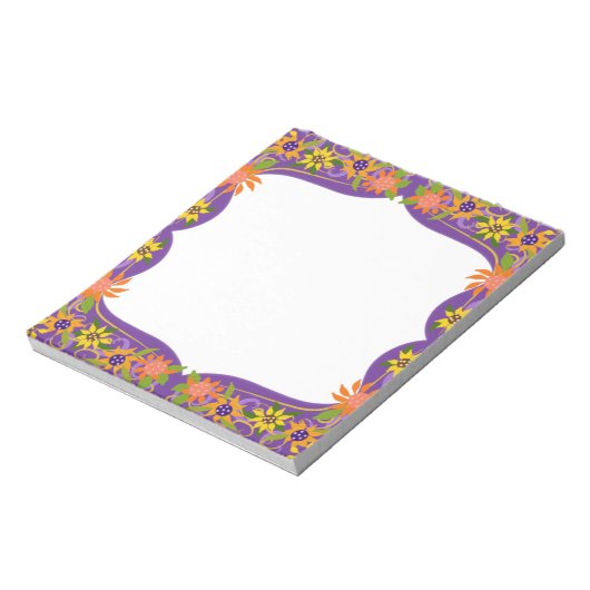 Bloc-note Joli Violet Petite Fleurs Vous Customisez (Tourné)