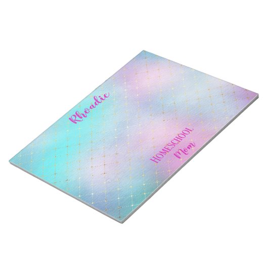 Bloc-note Joli Whimsical rose et bleu Ombre (Incliné)