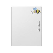 Bloc-note Jolie Abeille Aquarelle Avec Un Bon Sourire (Tourné)