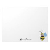 Bloc-note Jolie Abeille Aquarelle Avec Un Bon Sourire (Devant)