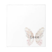 Bloc-note Jolie ailes papillon rose (Devant)