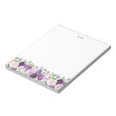 Bloc-note Jolie aquarelle Violet Violet Fleurs pourpres (Tourné)