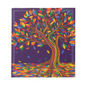 Bloc-note Jolie automne Arbre arc-en-ciel violet automne Tha (Devant)
