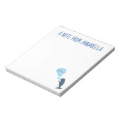 Bloc-note Jolie baleine à sperme soufflant bulles dessin (Tourné)