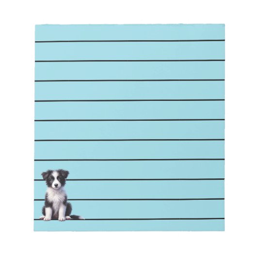Bloc-note Jolie Bordure Collie Puppy (Devant)
