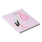 Bloc-note Jolie chatte rose bébé fille Stork (Incliné)