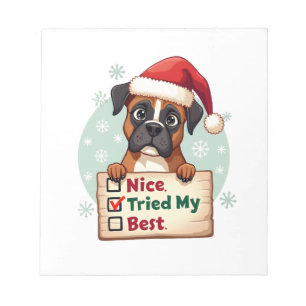Bloc-note Jolie chienne Boxer Chien Noël Joli J'ai fait de m