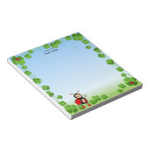 Bloc-note Jolie coccinelle sur fond bleu clair (Incliné)