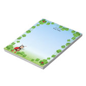 Bloc-note Jolie coccinelle sur fond bleu clair (Tourné)