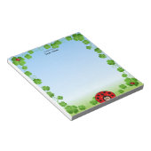 Bloc-note Jolie coccinelle sur fond bleu clair (Incliné)