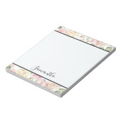 Bloc-note Jolie Crème Roses Roses Roses Roses Roses Roses (Tourné)