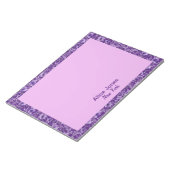 Bloc-note Jolie fleur d'aquarelle motif lavande violet (Incliné)