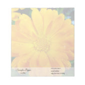 Bloc-note jolie fleur de marguerite jaune frais (Devant)