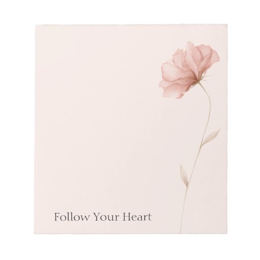 Bloc-note Jolie Fleur Rose (Devant)